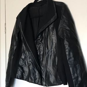A.N.A Black Leather Jacket